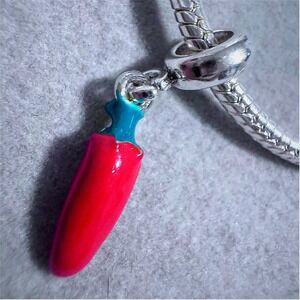Red Chili Pepper Charm Bead fits Pandora